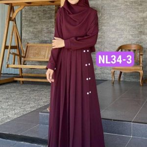Queen Burqa NL34-3 ( Maroon )